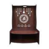 Beautiful Luxurious Wooden Pooja Mandir with LED Lighting - Decor Smart