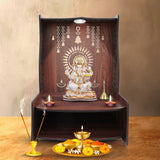 Beautiful Luxurious Wooden Pooja Mandir with LED Lighting - Decor Smart