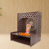 Portable Pooja Mandir for Home with Spacious Shelf & Inbuilt Focus Lights - Decor Smart
