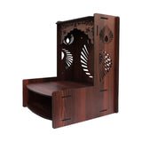 Aesthetic Wooden Temple for Home with Spacious Shelf & Inbuilt Focus Lights - Decor Smart