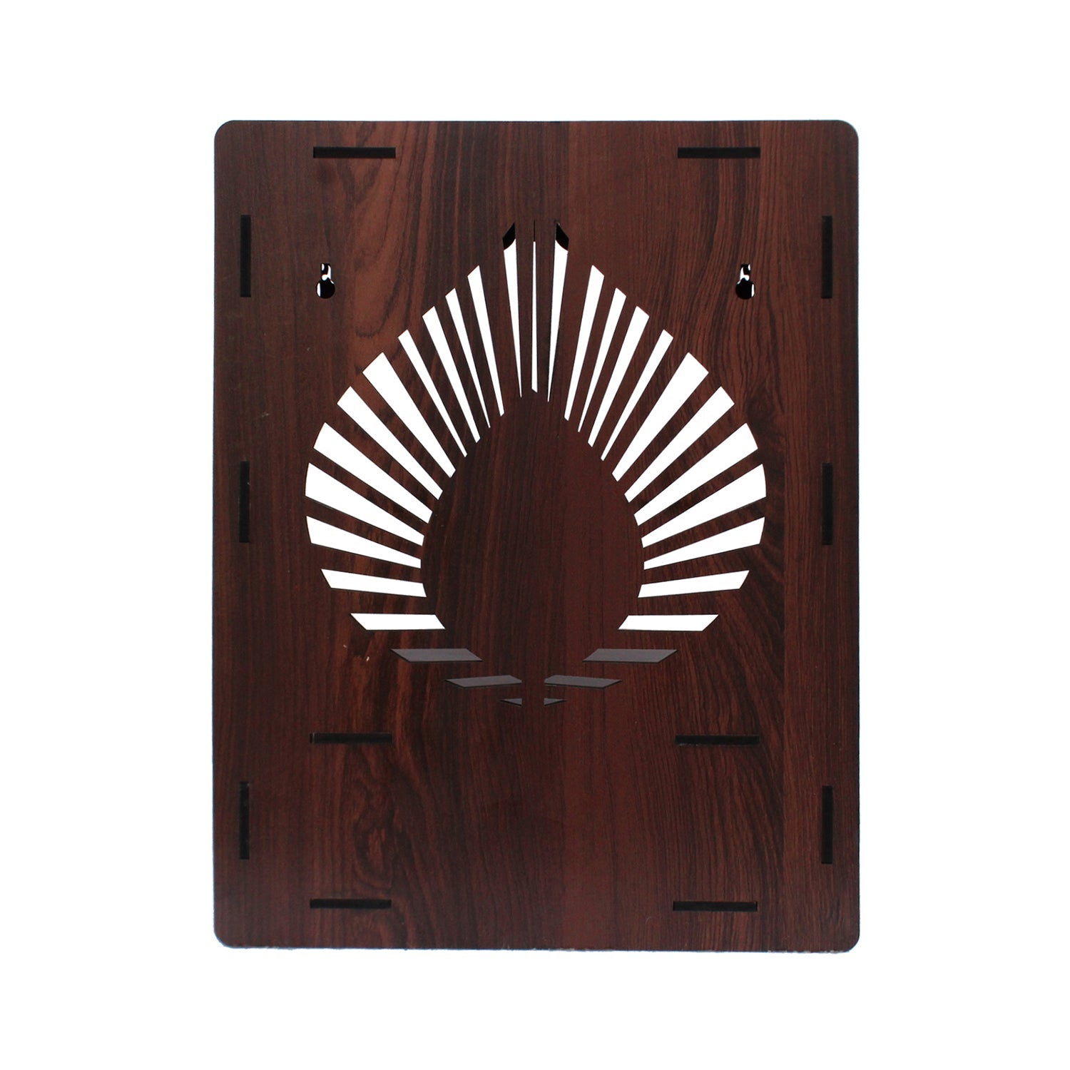 Aesthetic Wooden Temple for Home with Spacious Shelf & Inbuilt Focus Lights - Decor Smart