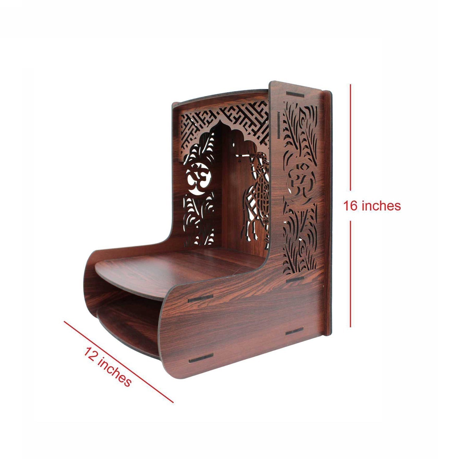 Beautiful Elegant Wooden Pooja Mandir for Home - Decor Smart