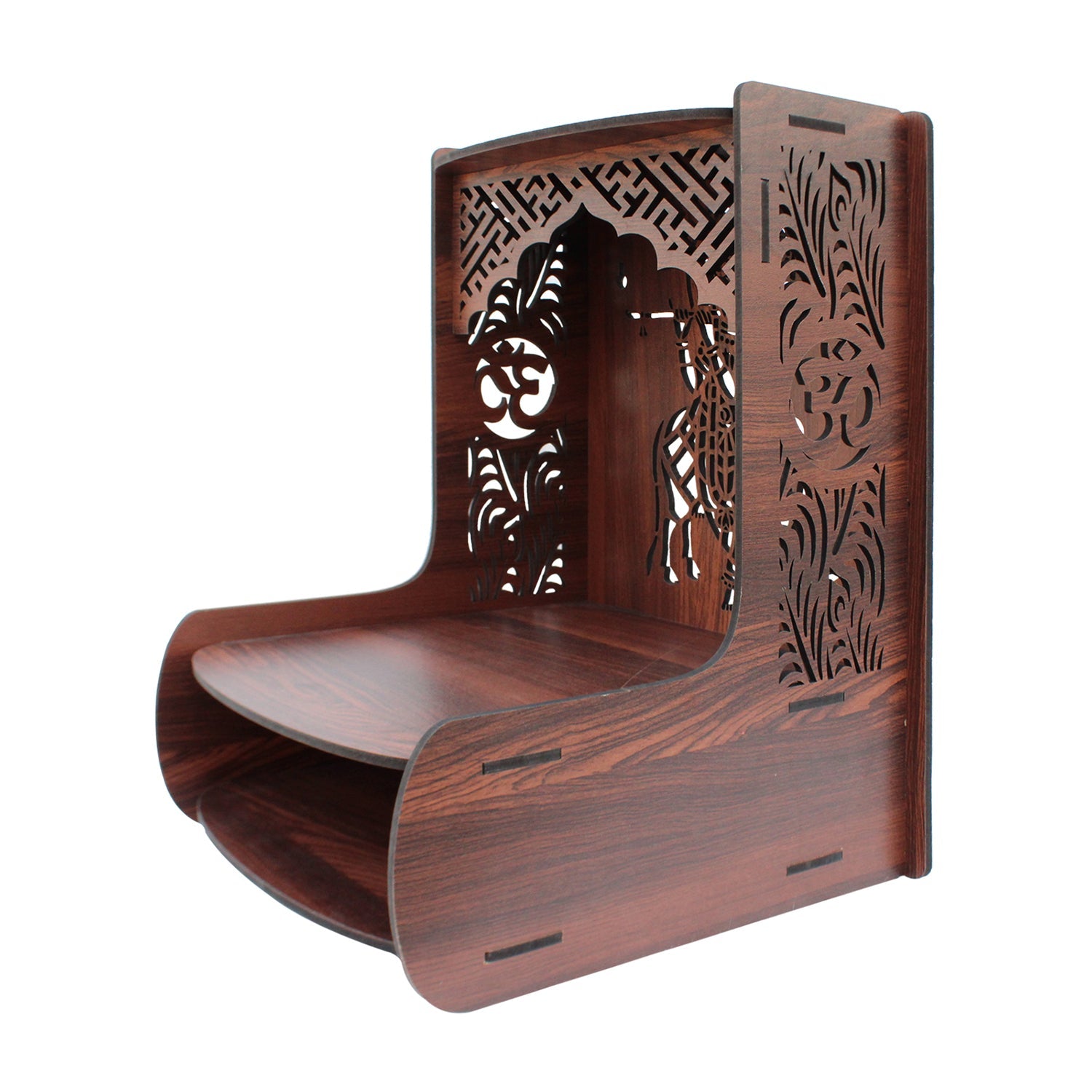 Beautiful Elegant Wooden Pooja Mandir for Home - Decor Smart